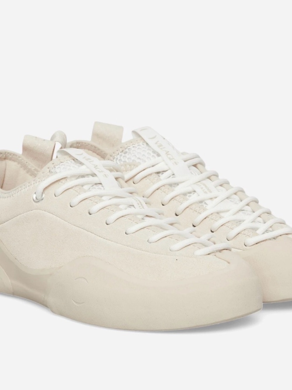 Men's Cream Suede Athletic Sneakers